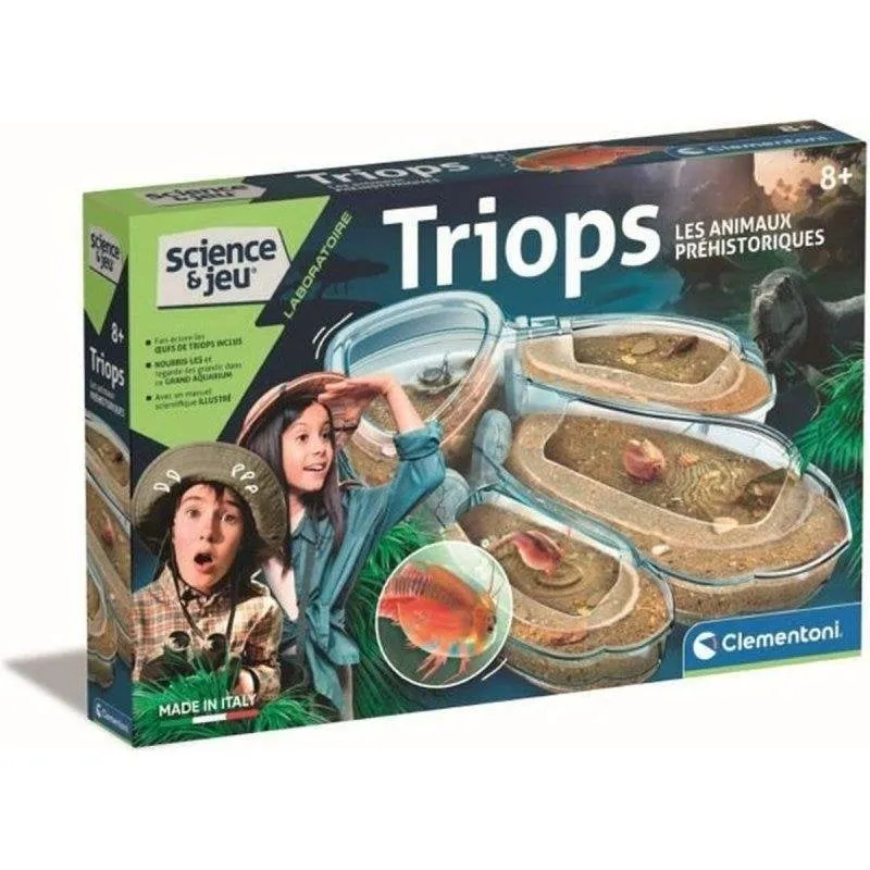 Kit di scienza Clementoni Triops Science & Play con mini acquario e lente - immagine 1