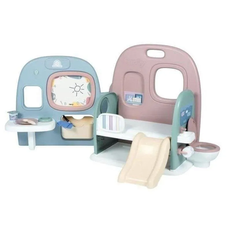 Asilo Pieghievole per Bambine Smoby Baby Care con 4 Zone e Accessori - immagine 1