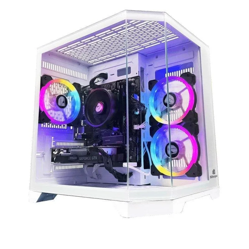 PC fisso Nitropc Avanzato AMD Ryzen 7 5700X 32GB 1TB SSD RTX 5070 Windows 11 Pro Bianco - immagine 1