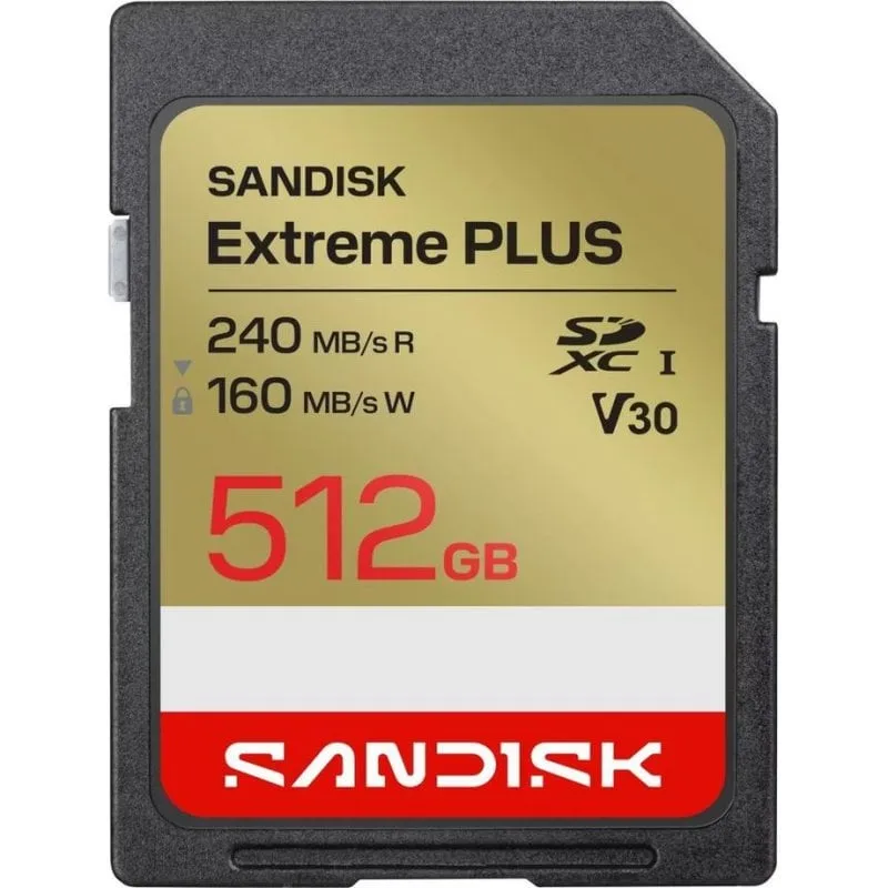 Scheda SD SANDISK Extreme Plus SD UHS-I 512GB 240MB/s U3 V30 - immagine 1