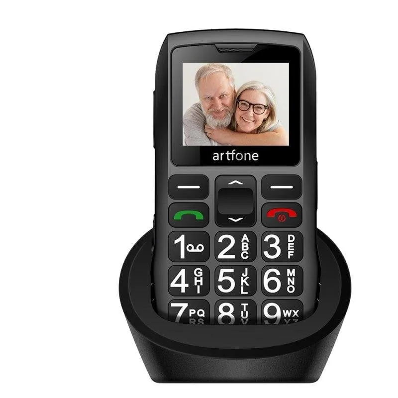 Artfone C1+4G 1.8" Tasti Grandi SOS Base Ricarica 4G Nero - immagine 1