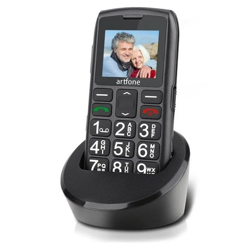 Artfone C1+4G 1.8" Telefono 4G Anziani Tasti Grandi SOS Base Ricarica - immagine 1