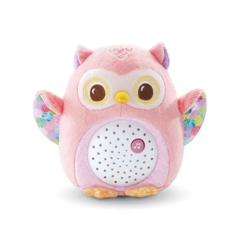 Luce notturna peluche VTech Lumi Gufo Rosa 5 colori 4 intensità - immagine 1
