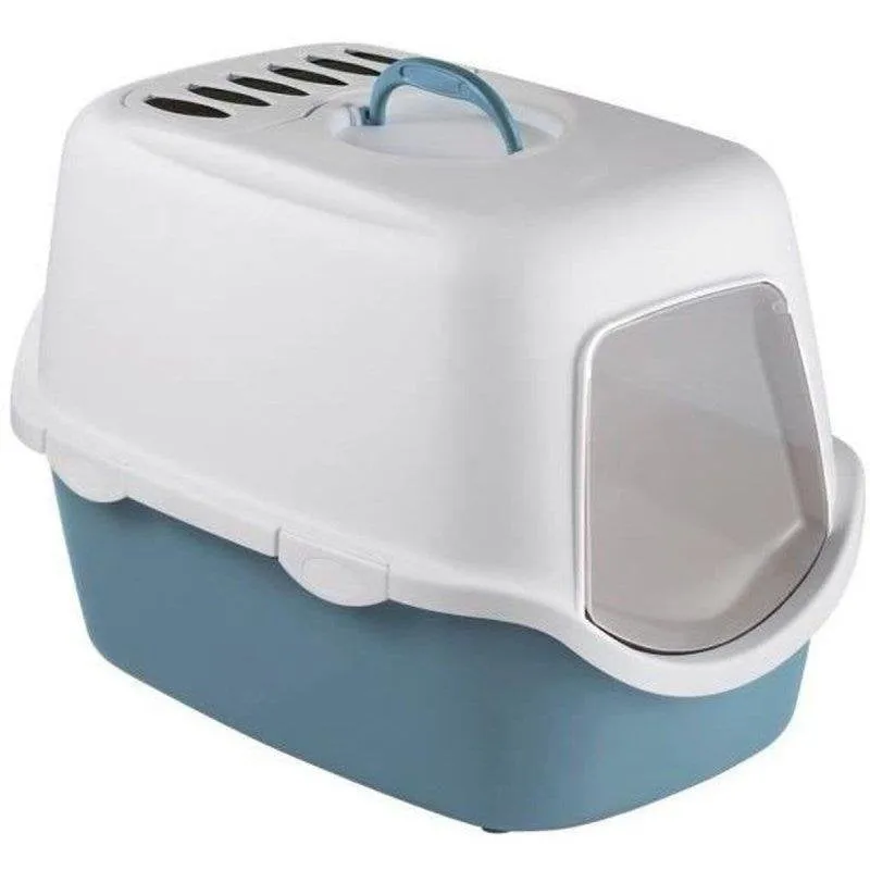Portaletto Kerbl Cathy F con Filtro Carbone Porta Battente 56x40x40 cm Bianco Blu - immagine 1