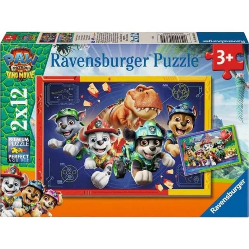 Puzzle Ravensburger Paw Patrol 3 Dino Movie 24 pezzi per bambini - immagine 1