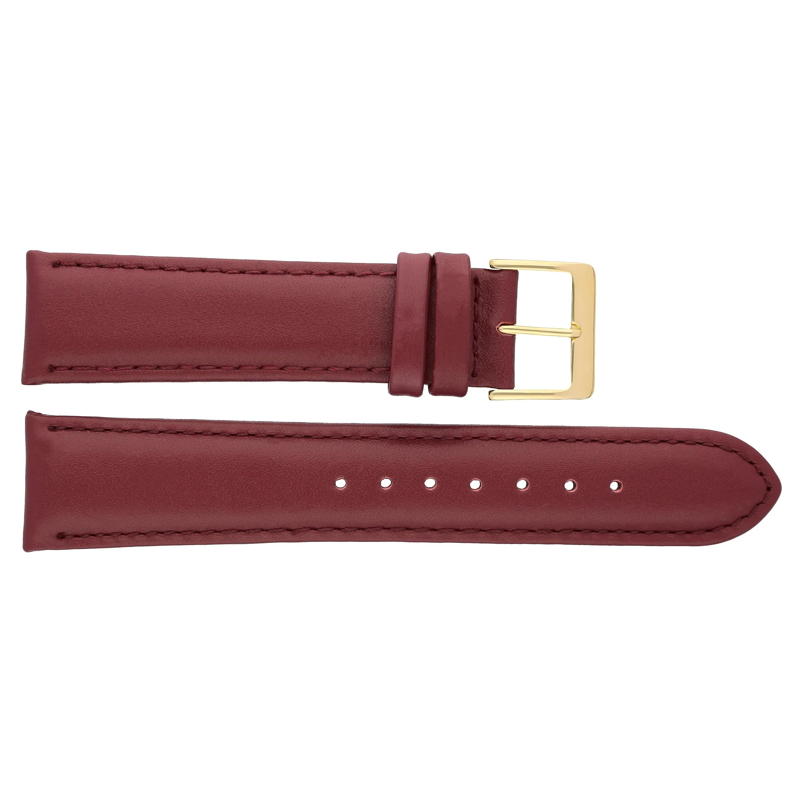 MARCHEL Cinturino in Pelle Bovina, Classico, Colore: Rosso, 18 mm - immagine 4