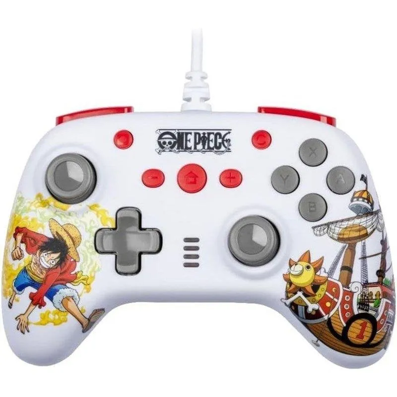 Gamepad cablato Konix One Piece per Nintendo Switch e PC - Bianco - immagine 1