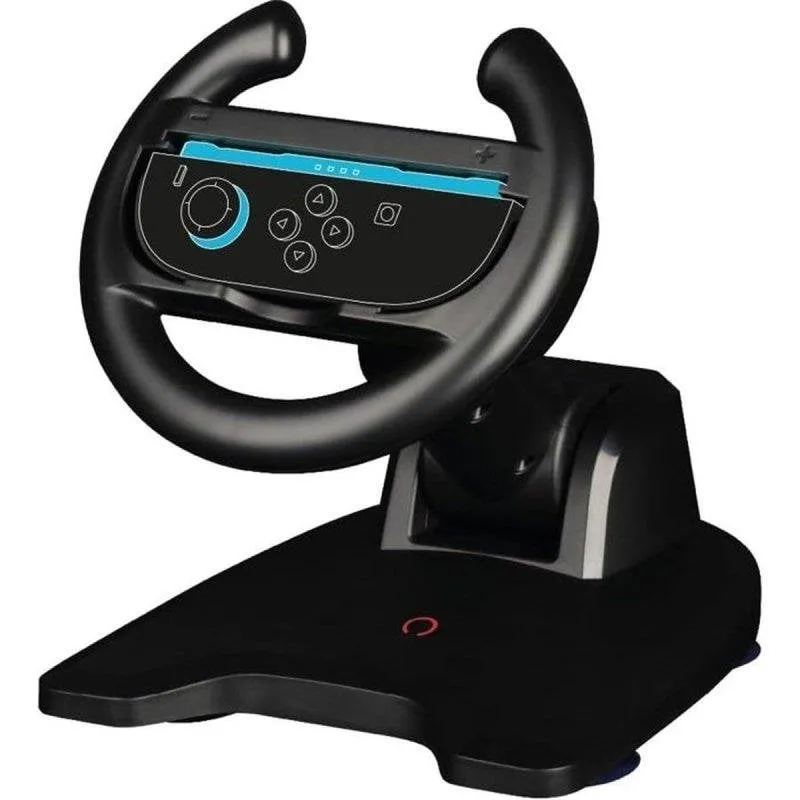 Volante Konix Pieghevole Nintendo Switch Joy-Con Ventosa Nero - immagine 1
