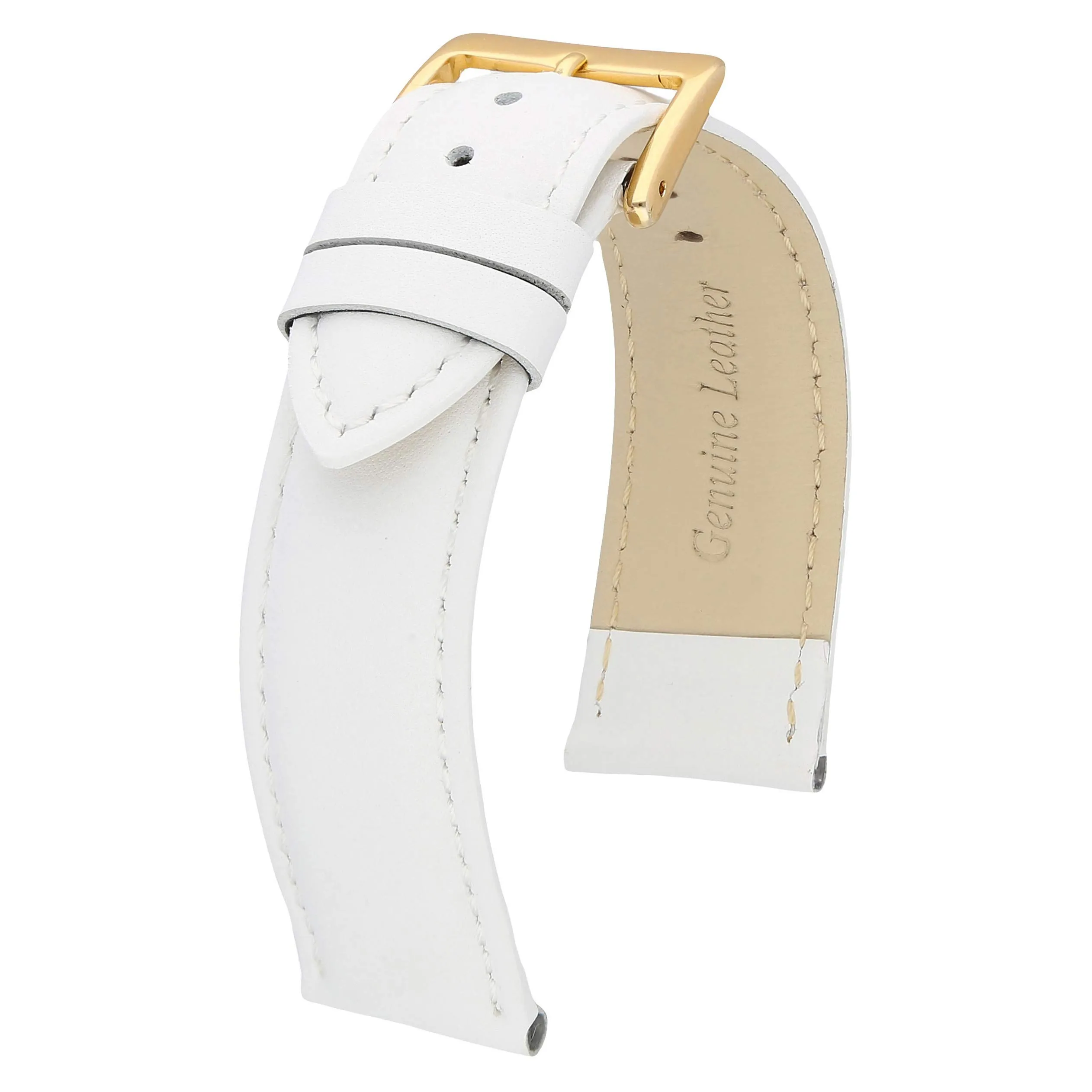 MARCHEL Cinturino in Pelle Liscia LLB Bovina, Bianco, 18 mm, Classico - immagine 3