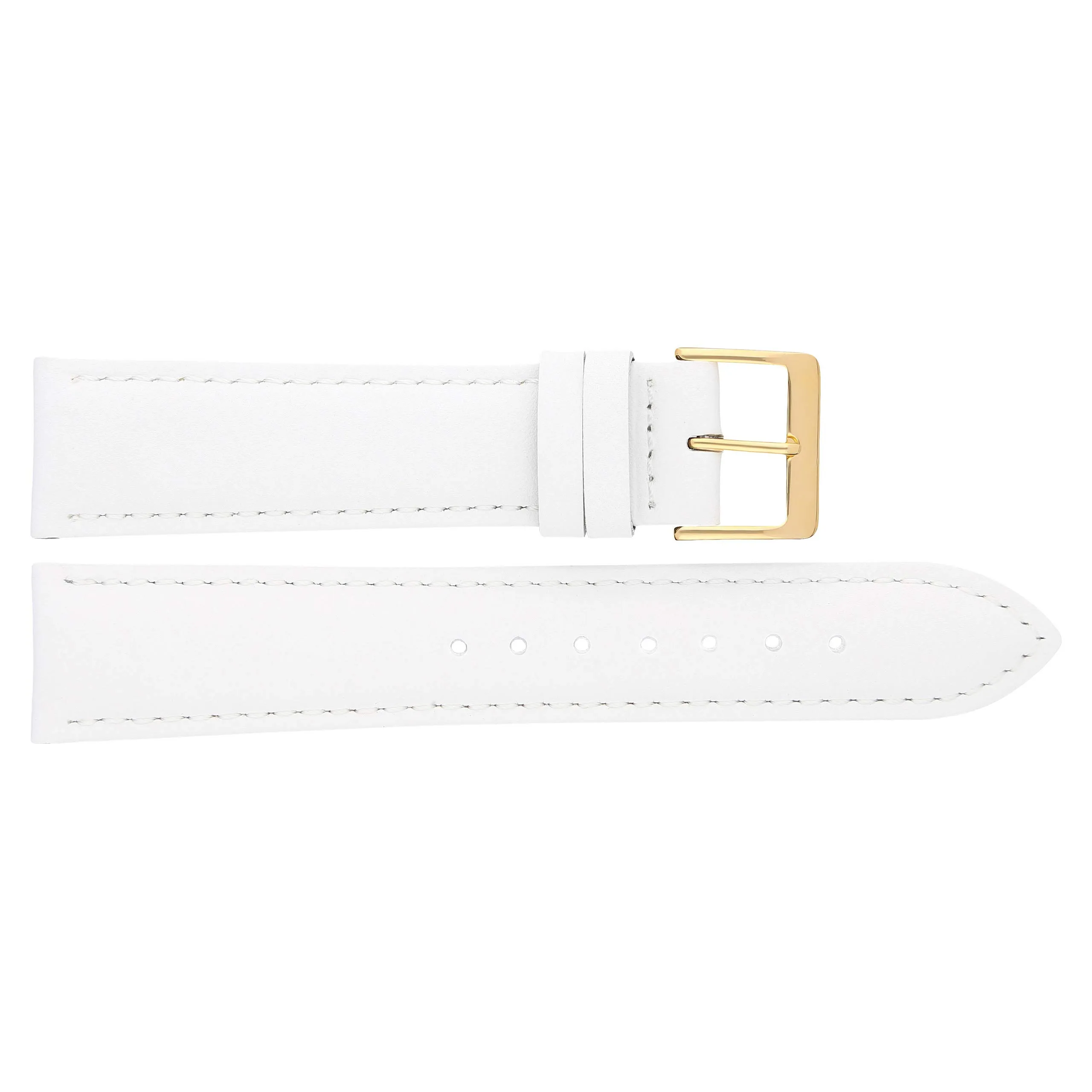 MARCHEL Cinturino in Pelle Liscia LLB Bovina, Bianco, 18 mm, Classico - immagine 4