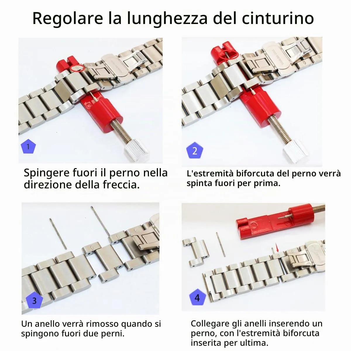 Kai Tian Cinturino acciaio inossidabile 20mm di ricambio cinturino per orologio lucido Cinturino con fibbia pieghevole Cinturini orologi da uomo argento - immagine 7