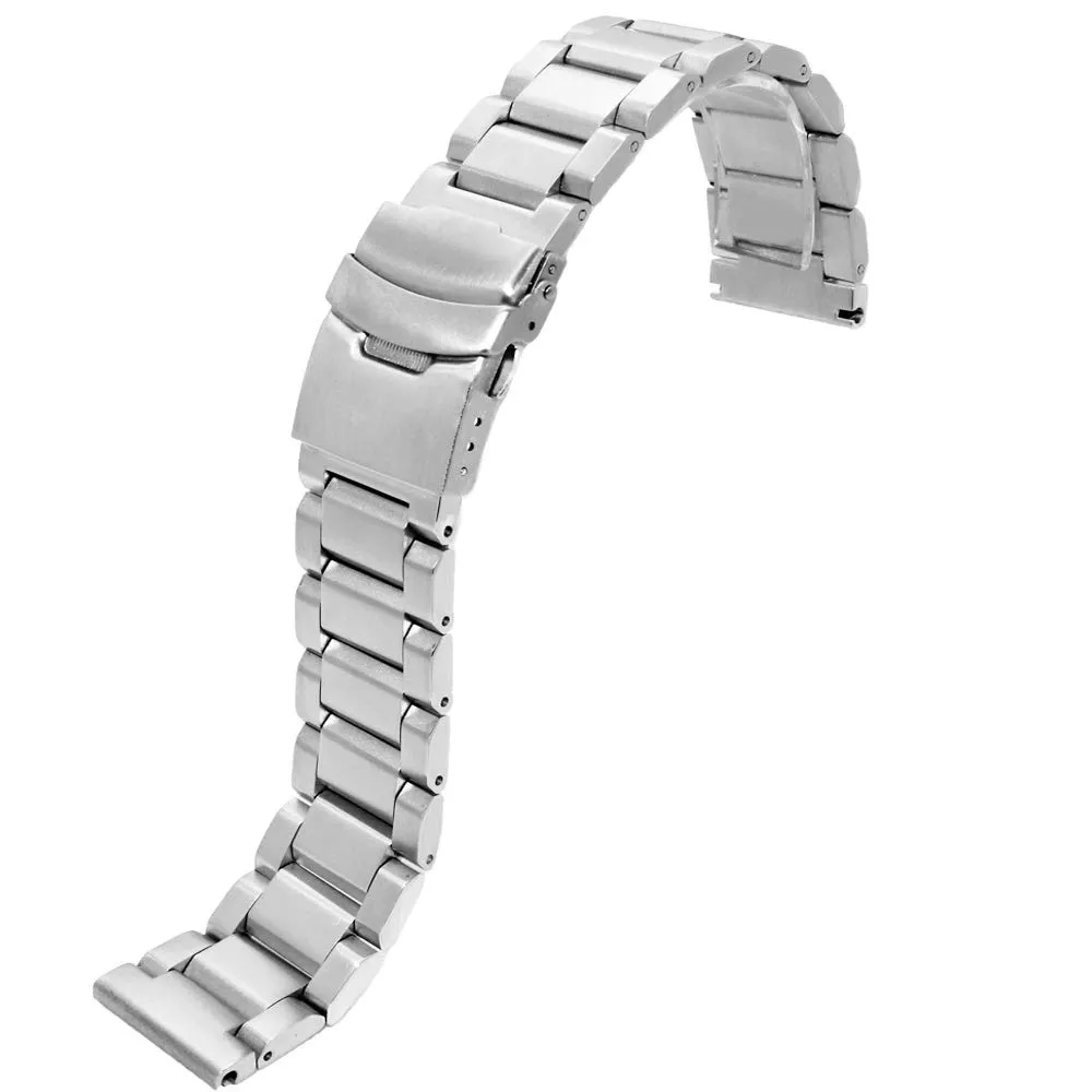 Kai Tian Cinturino acciaio inossidabile 20mm di ricambio cinturino per orologio lucido Cinturino con fibbia pieghevole Cinturini orologi da uomo argento - immagine 9