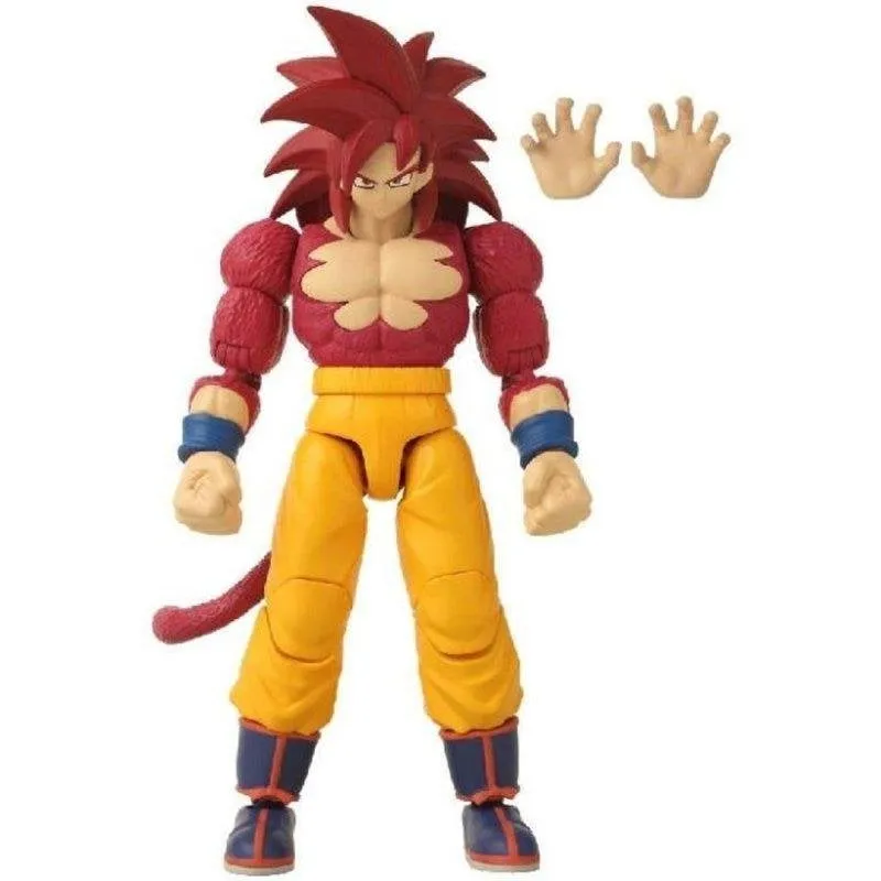 Figurina Bandai Dragon Ball Super Saiyan 4 Goku 17cm con Mani Interchangeabili - immagine 1