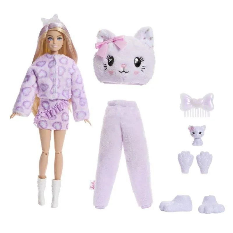 Bambola Barbie Cutie Reveal Gatto Viola 10 Sorprese - immagine 1