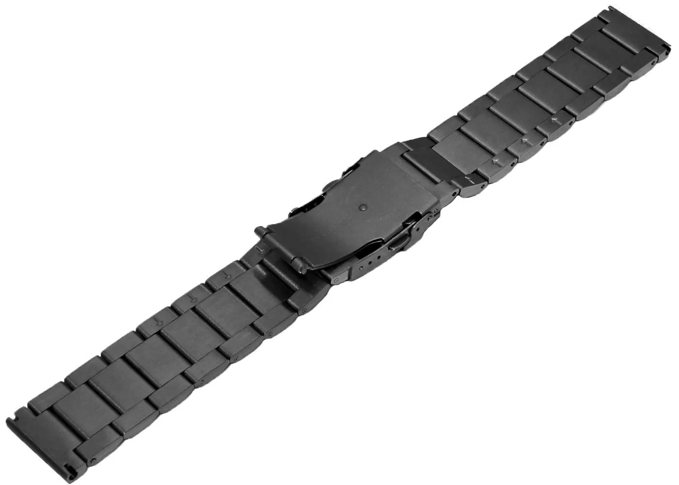 Kai Tian Cinturino in Acciaio Inossidabile 22mm per Orologio da Uomo - Classico, Metallo, Chiusura Deployante, Nero - immagine 5