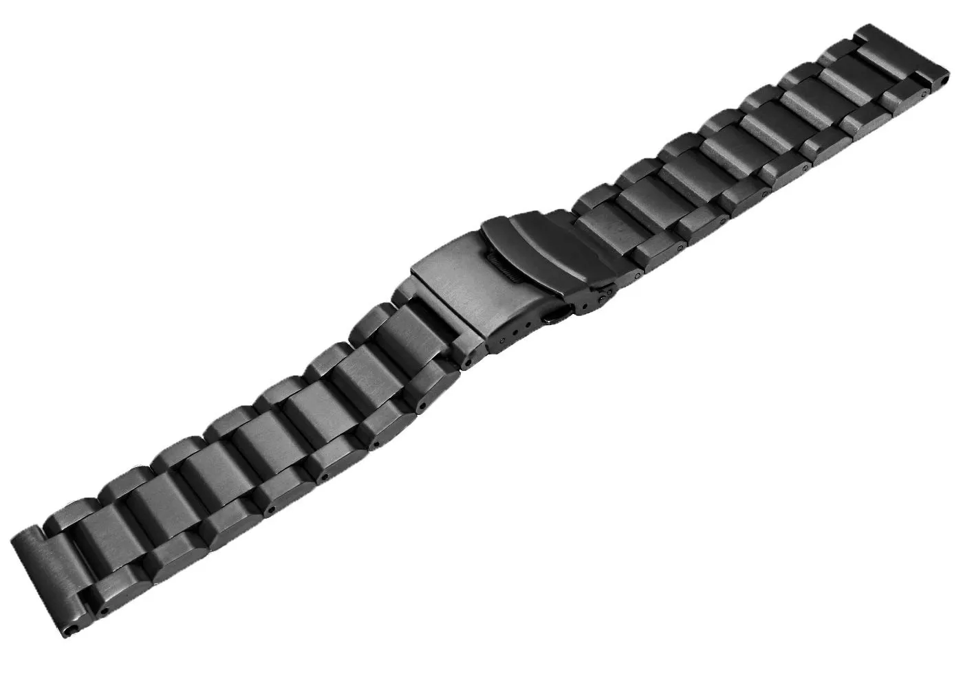 Kai Tian Cinturino in Acciaio Inossidabile 22mm per Orologio da Uomo - Classico, Metallo, Chiusura Deployante, Nero - immagine 7