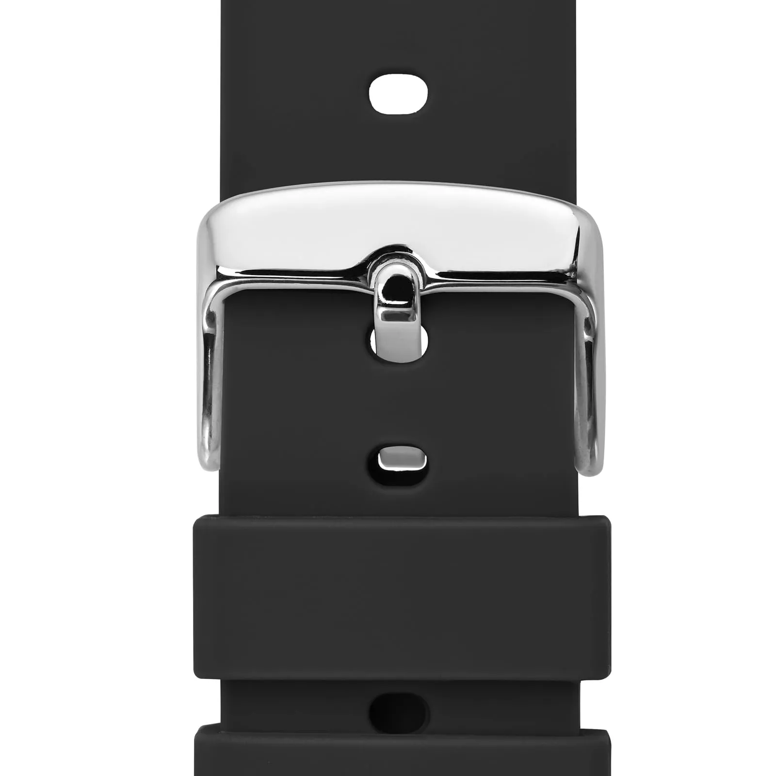 WOCCI 20mm Orologi Cinturino in Silicone con Fibbia Argento per Uomo e Donna (Nero) - immagine 9