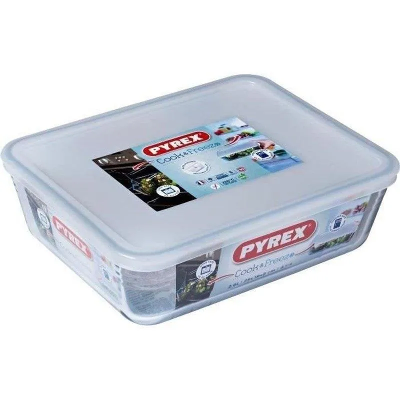 Pirofila Pyrex Cook & Freeze 2,6 L vetro borosilicato con coperchio ermetico - immagine 1