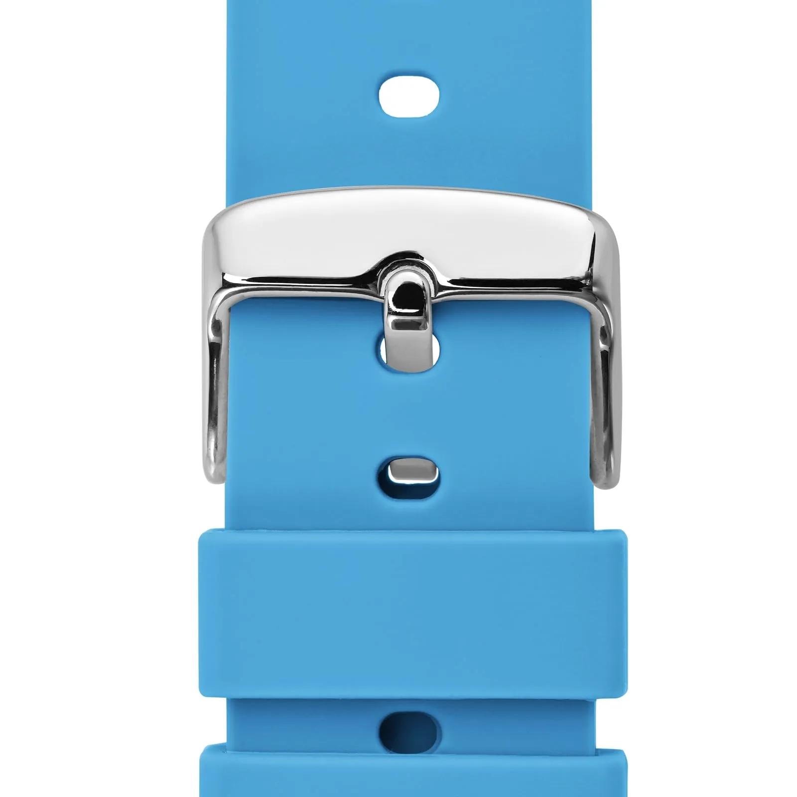 WOCCI 20mm Orologi Cinturino in Silicone con Fibbia Argento per Uomo e Donna (Cielo Blu) - immagine 9