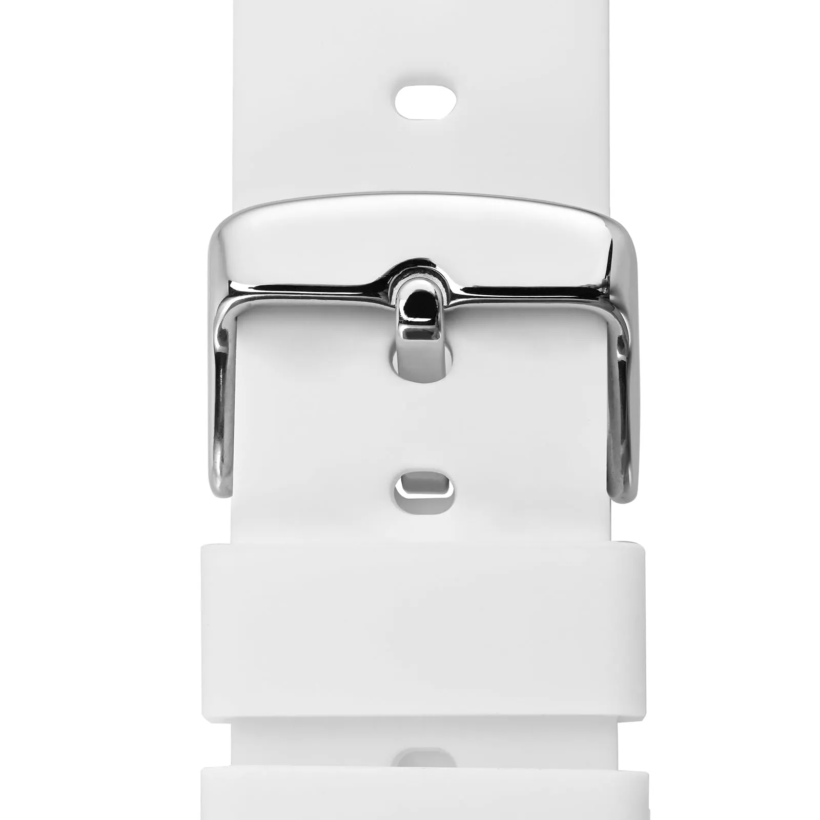 WOCCI 24mm Orologi Cinturino in Silicone con Fibbia Argento per Uomo e Donna (Bianco) - immagine 9