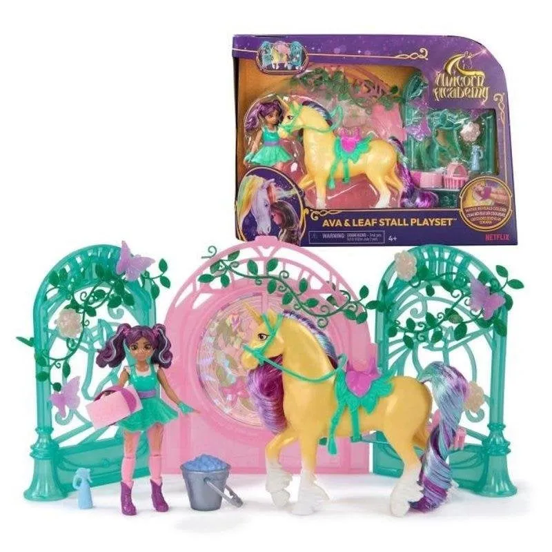 Set Gioco Unicorn Academy Ava & Leaf con Unicornio a Cambio di Colore (13 cm) - immagine 1