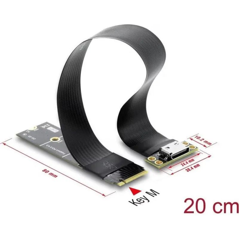 Convertitore Delock M.2 per OCuLink SFF-8612 PCIe 4.0 x4 NVMe - immagine 1