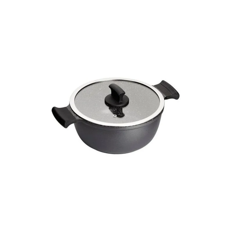 Casseruola Inoxibar Absolut Black 28 cm alluminio antiaderente pietra - immagine 1