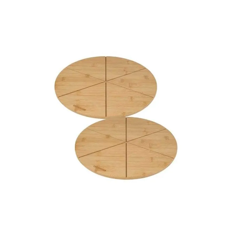 Vassoio Fackelmann Bambù FSC 32 cm Incisioni Taglio Set 2 - immagine 1