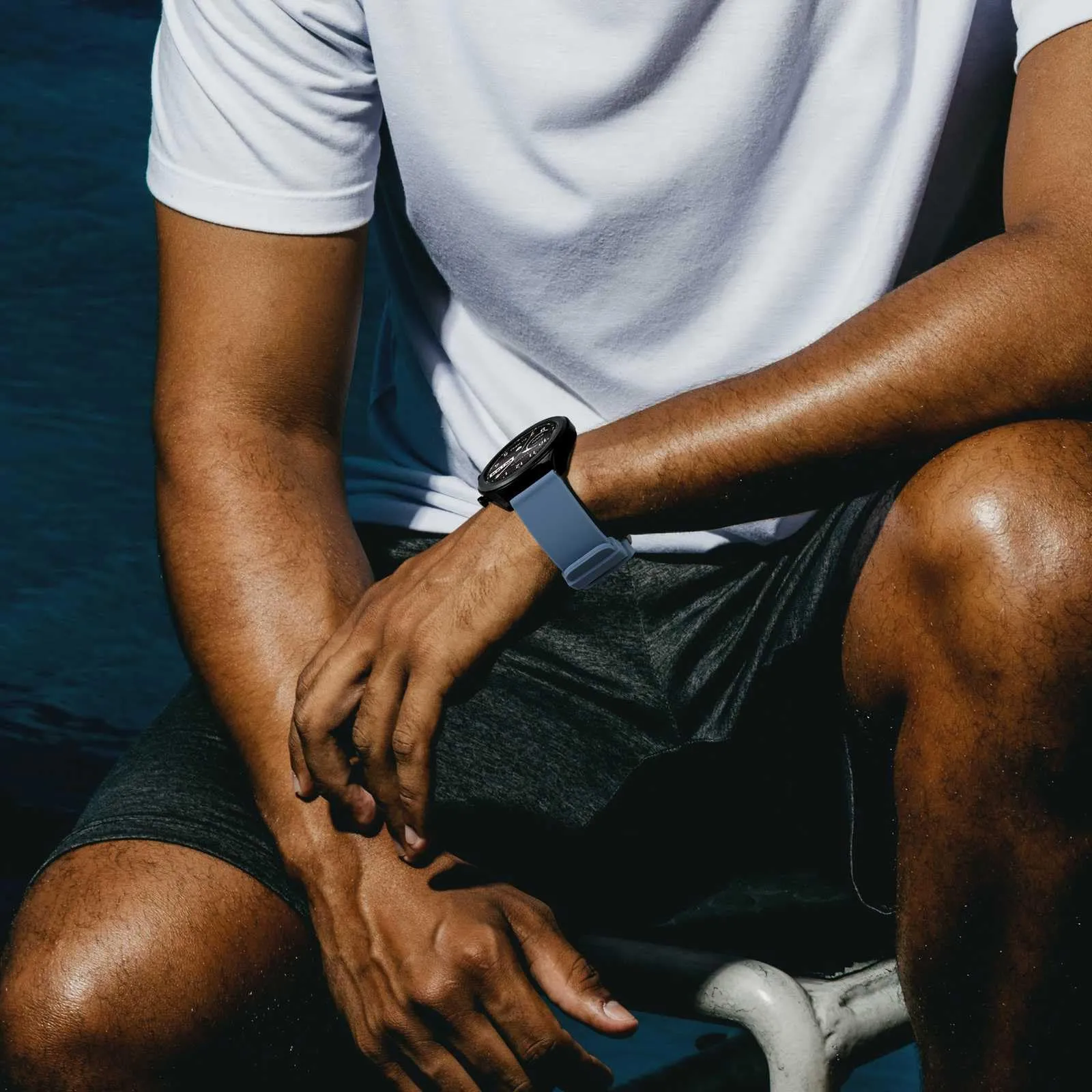 WOCCI 14mm Orologi Cinturino in Silicone per Uomo e Donna con Fibbia Nera (Blu Acciaio) - immagine 2