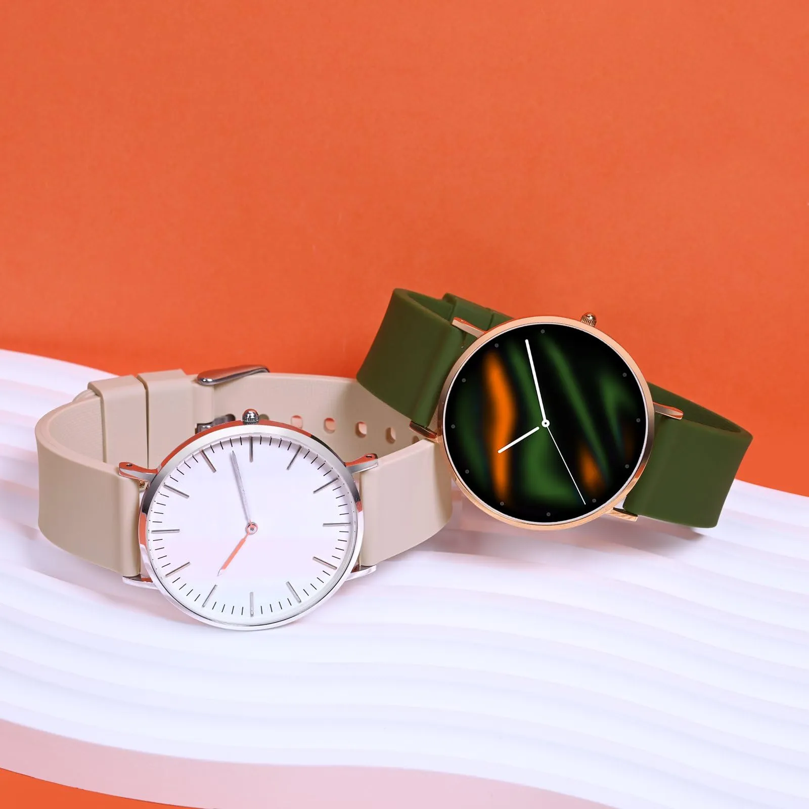 WOCCI 24mm Orologi Cinturino in Silicone per Uomo e Donna con Fibbia Nera (Rosa Chiaro) - immagine 7