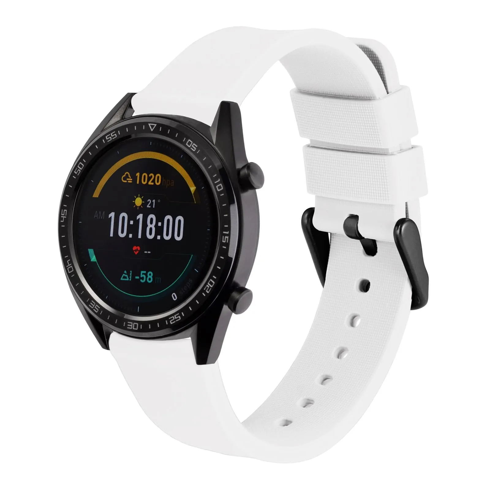 WOCCI 14mm Orologi Cinturino in Silicone per Uomo e Donna con Fibbia Nera (Bianco) - immagine 8