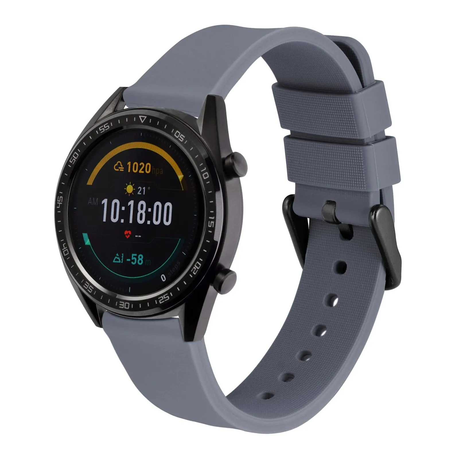 WOCCI 19mm Orologi Cinturino in Silicone per Uomo e Donna con Fibbia Nera (Grigio) - immagine 8