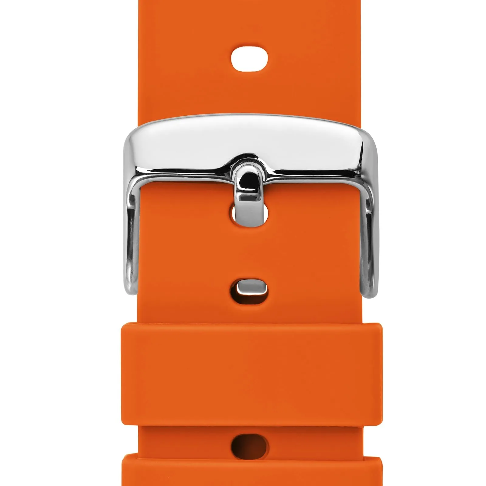 WOCCI 21mm Orologi Cinturino in Silicone con Fibbia Argento per Uomo e Donna (Arancio) - immagine 9