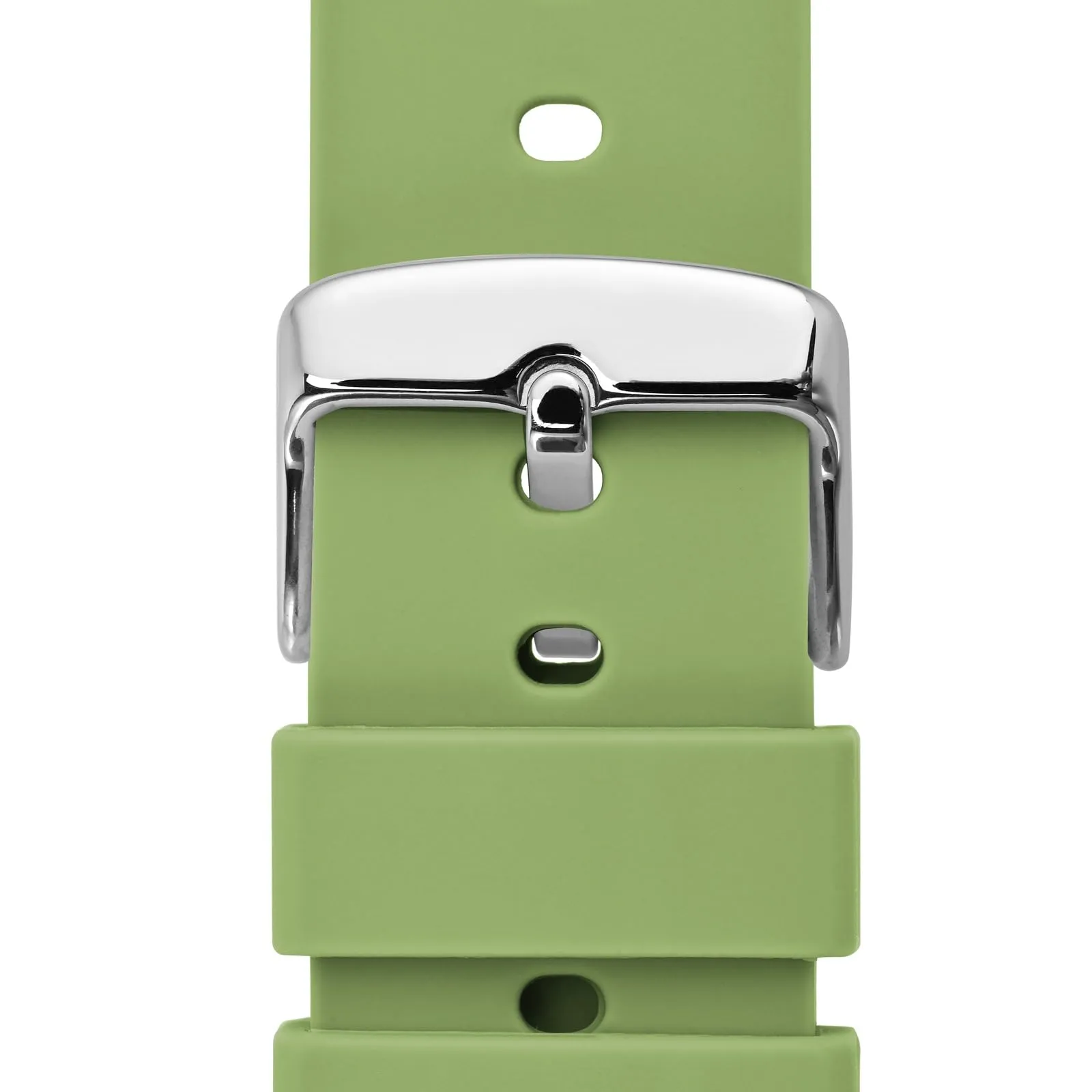 WOCCI 21mm Orologi Cinturino in Silicone con Fibbia Argento per Uomo e Donna (Matcha Verde) - immagine 9