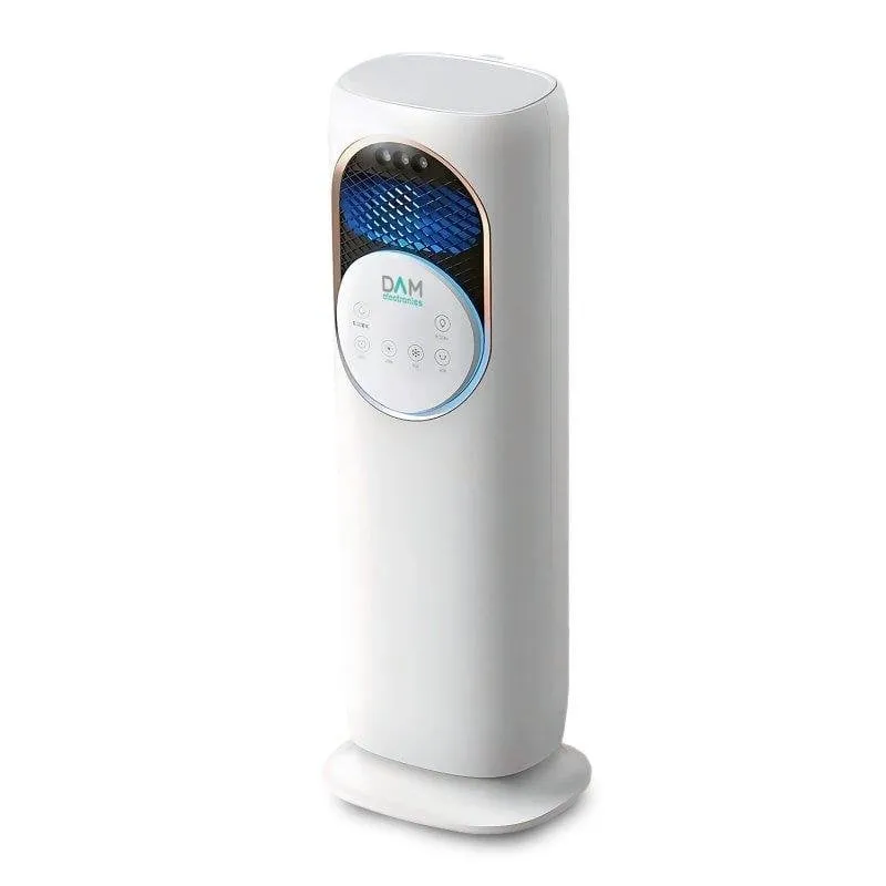 Ventilatore a Colonna Senza Pale Dam Electronics Q9 1800W Caldo Freddo Serbatoio 1,2L Telecomando - immagine 1