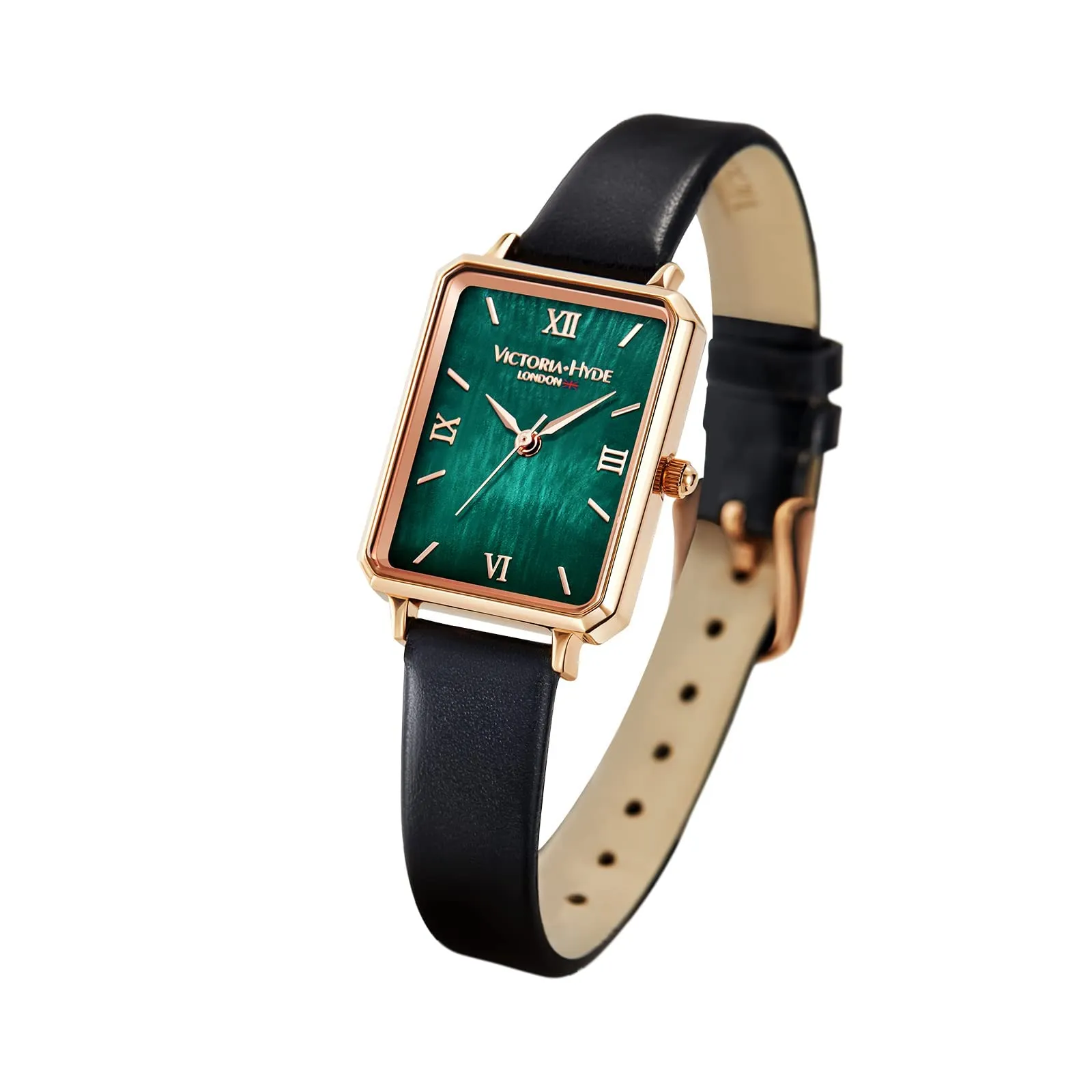 VICTORIA HYDE Orologio da polso da donna, analogico, al quarzo, quadrato, con quadrante verde, eleganti orologi da donna, Verde/nero. - immagine 1