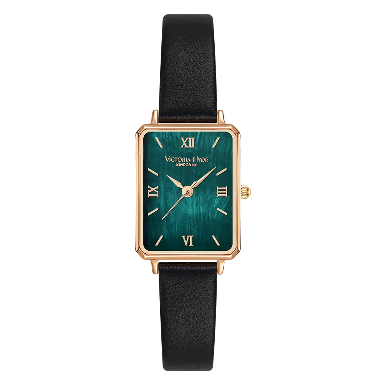 VICTORIA HYDE Orologio da polso da donna, analogico, al quarzo, quadrato, con quadrante verde, eleganti orologi da donna, Verde/nero. - immagine 8