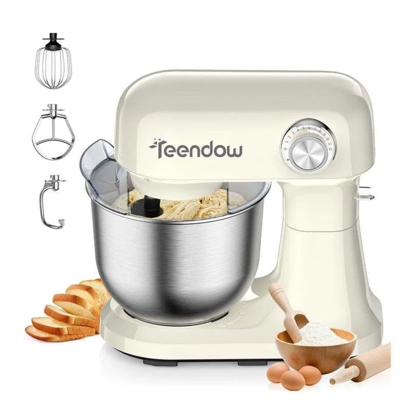 Impastatrice Teendow SM-B03C 12 Velocità Ciotola Acciaio Inox 5Qt Bianca - immagine 1