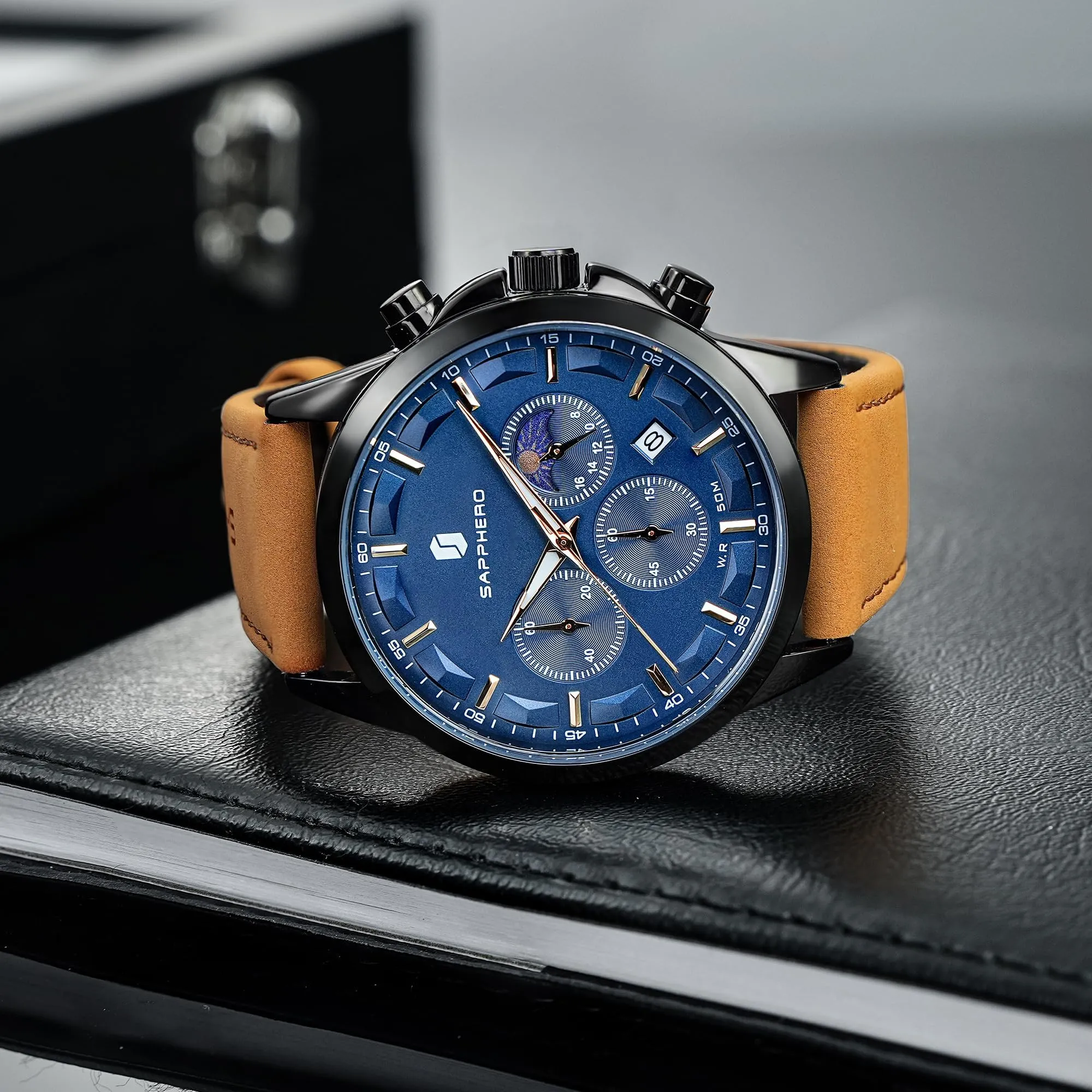 BENYAR BY Orologio da uomo quarzo analogico Cronografi Orologi uomo Regali - immagine 6