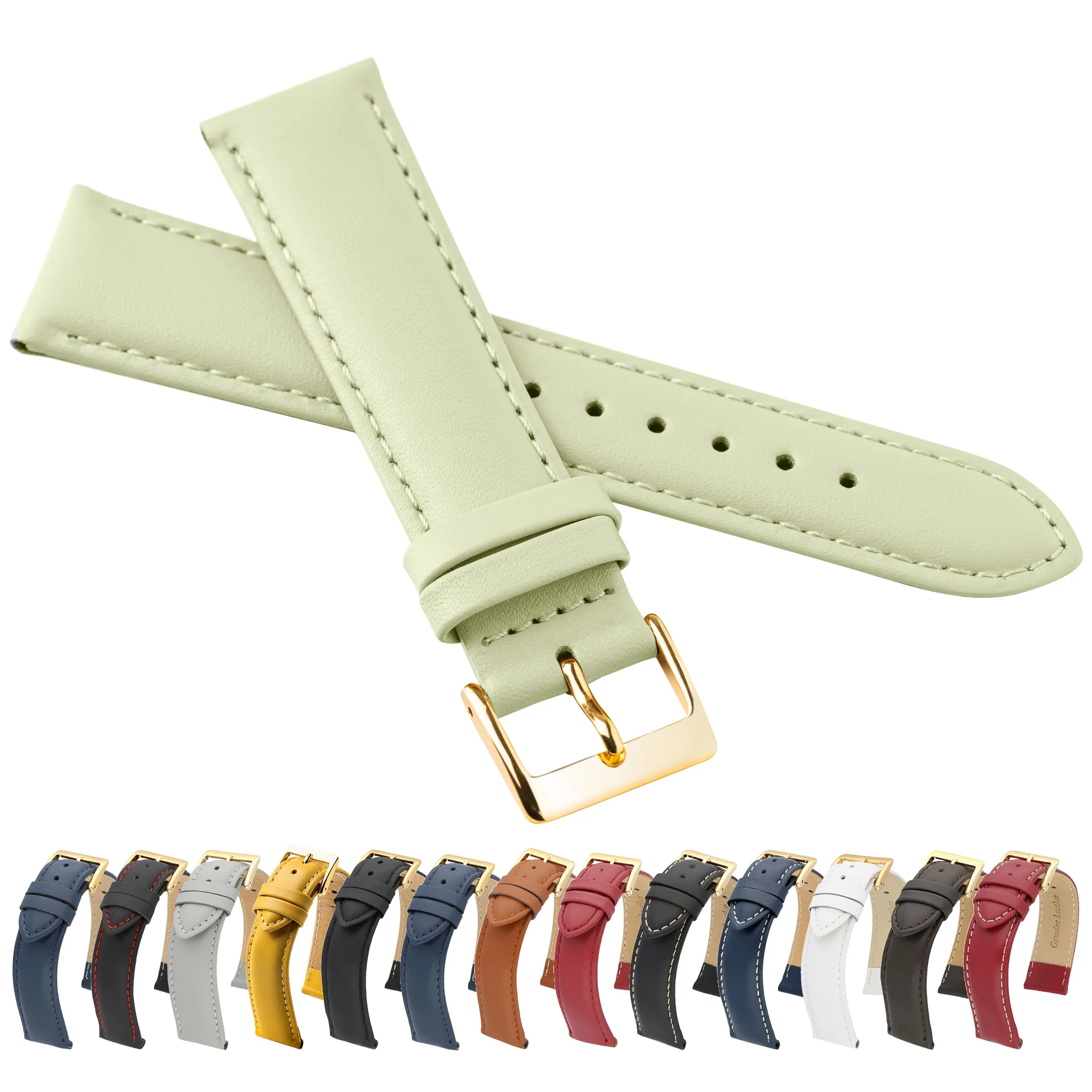 MARCHEL Cinturino in Pelle Liscia LLB, 18 mm, Pelle Bovina - immagine 1