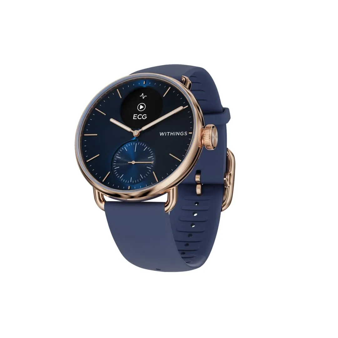 Withings ScanWatch 2, Smartwatch Hybrid, ECG, GPS Connesso, 38mm, Blu - immagine 1