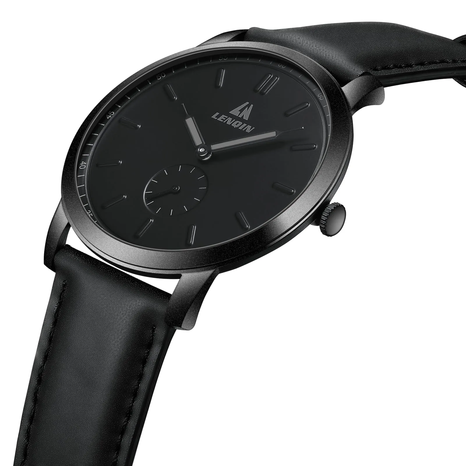 LN LENQIN Orologio Uomo Analogico Al Quarzo 30M Impermeabile Orologi Da Polso Da Uomo Moda Business Orologio da Di Design Cinturino in Pelle - immagine 3