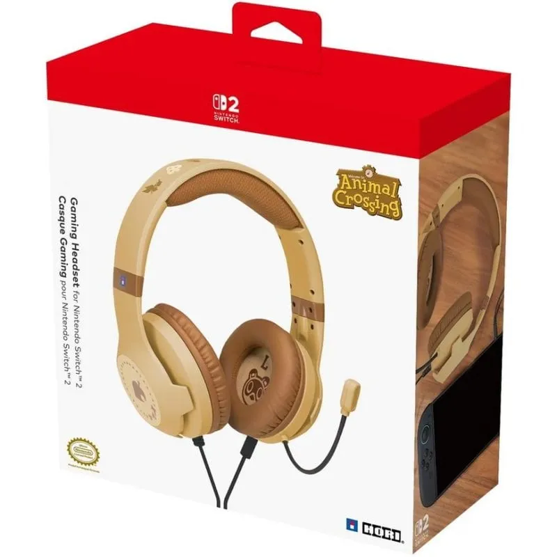 Cuffie HORI NSX-179E con cavo per Nintendo Switch, microfono e controllo volume, marrone - immagine 1