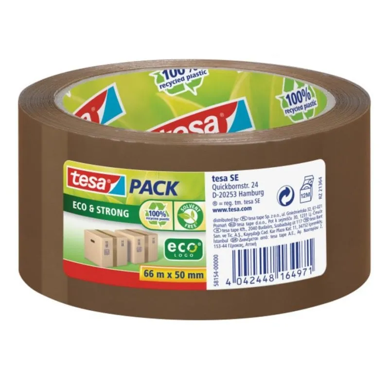 Nastro adesivo da imballaggio Tesa eco&strong 50 mm x 66 m marrone - immagine 1