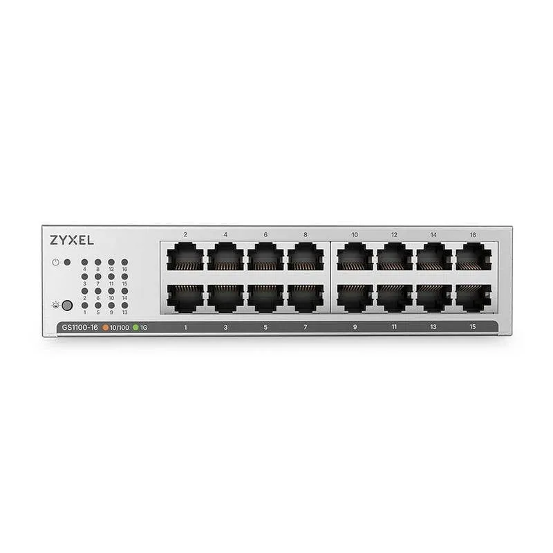 Switch Gigabit Zyxel GS1100-16 16 porte senza ventola - immagine 1