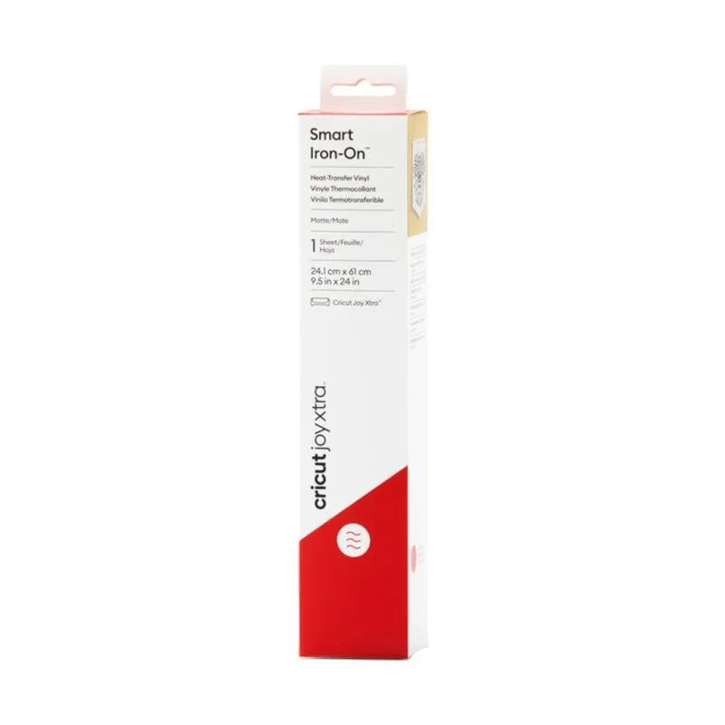 Rotolo di Vinile di Trasferimento Termico Cricut Joy Xtra Smart Iron-On Rosso 241x609 mm - immagine 1