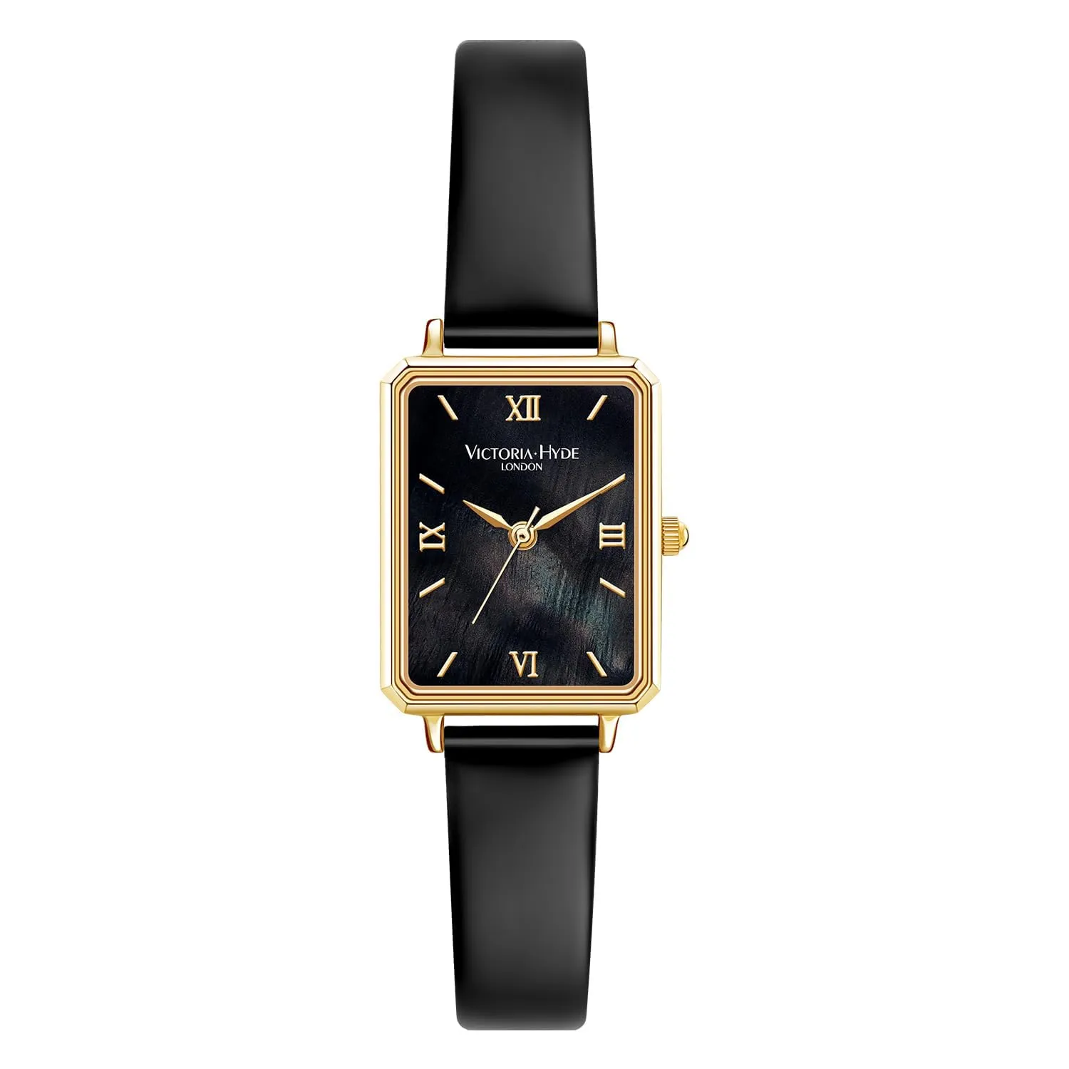 VICTORIA HYDE Orologio rettangolare da donna, quadrante verde, analogico, al quarzo, con cinturino in acciaio inox, nero - immagine 1