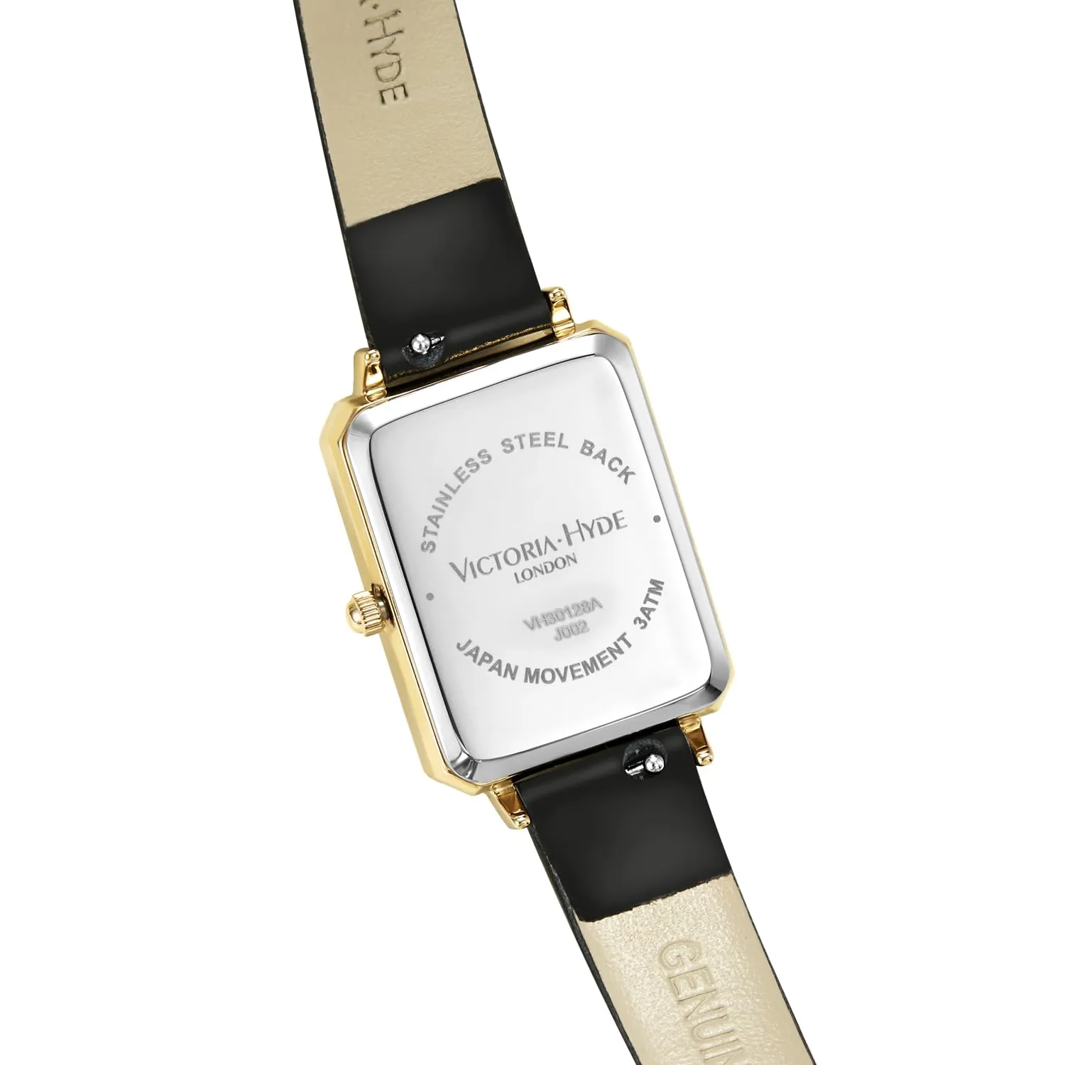 VICTORIA HYDE Orologio rettangolare da donna, quadrante verde, analogico, al quarzo, con cinturino in acciaio inox, nero - immagine 5
