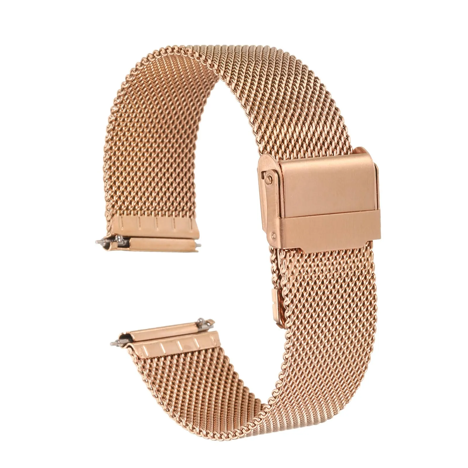QUARKZMAN 316L Acciaio Inossidabile Maglia Cinturino Orologio 21mm Oro Rosa - immagine 1