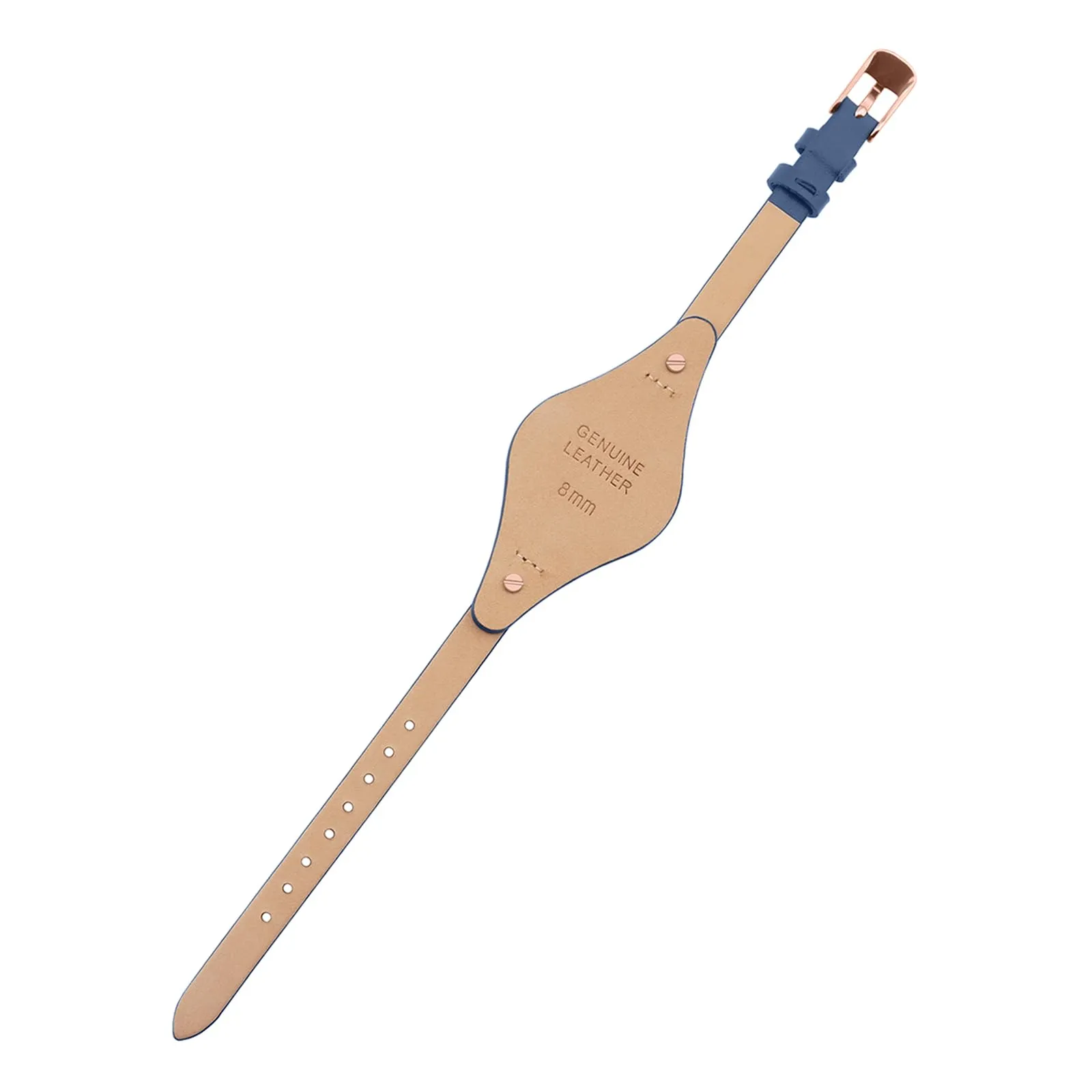 SANDEIN, cinturino per orologio, compatibile con Fossil, 8 mm, in morbido cuoio, cinturino di ricambio per Fossil ES3077, ES3148, ES3262 e ES4119, serie ES4176, 8mm, Pelle, Non pietra preziosa - immagine 2